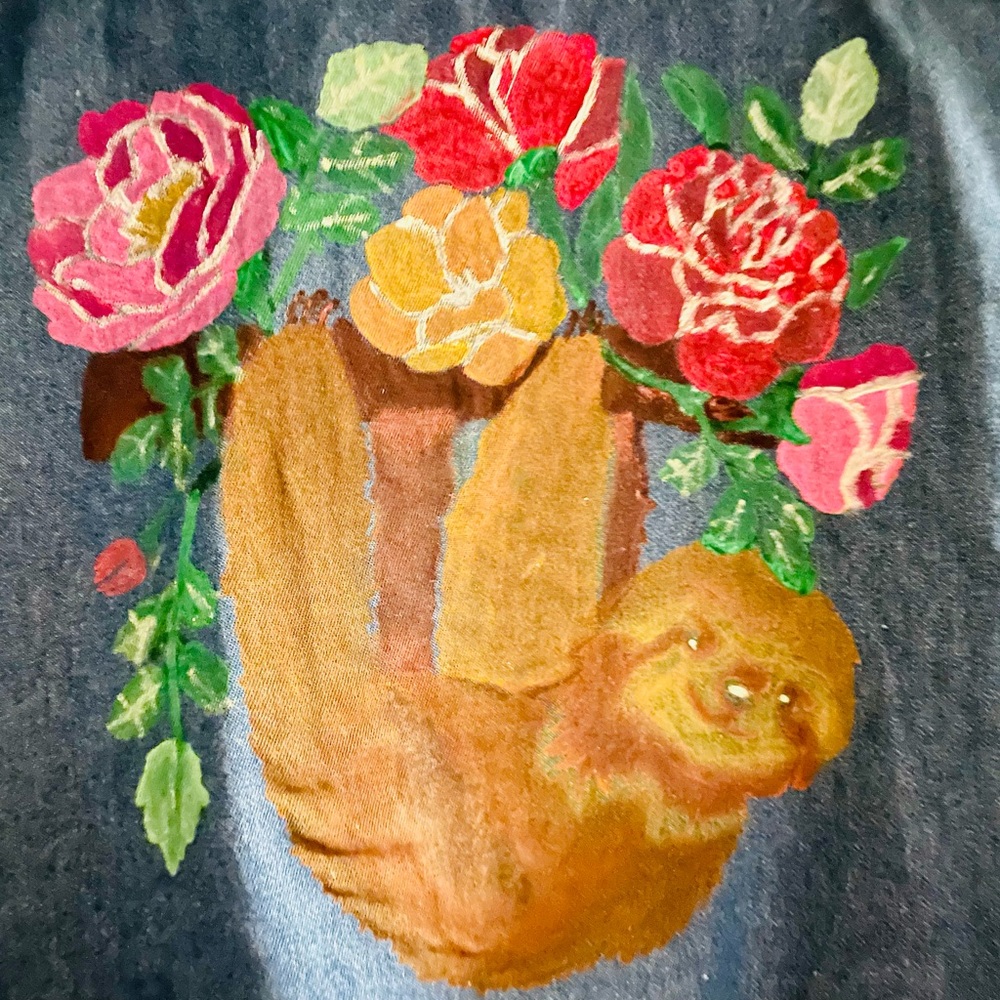 ooak vest with floral embroidery - Picture 7 of 8